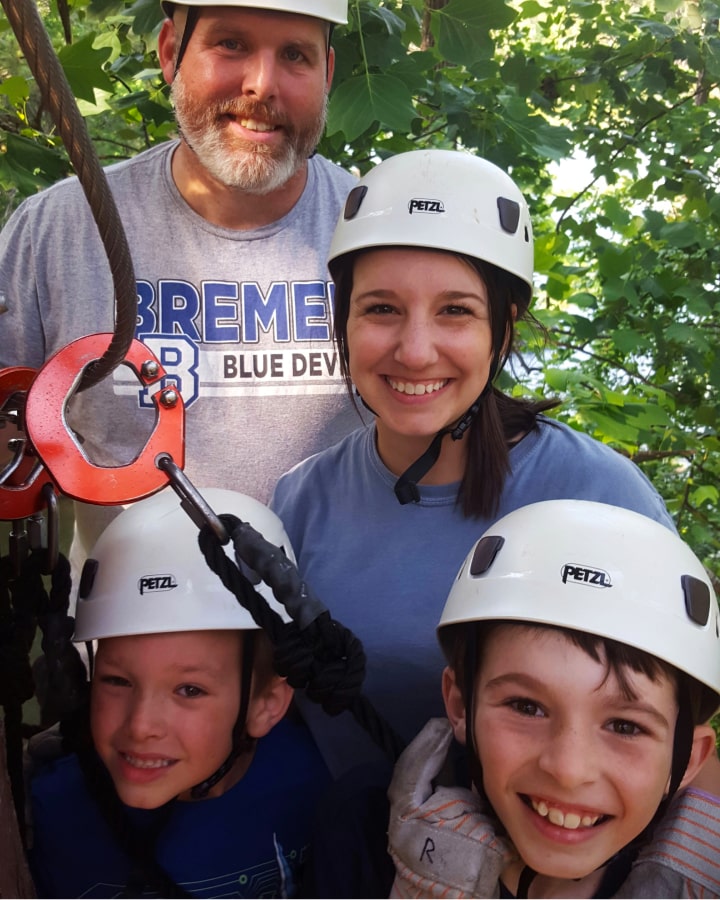 Family zipline adventure in alabama